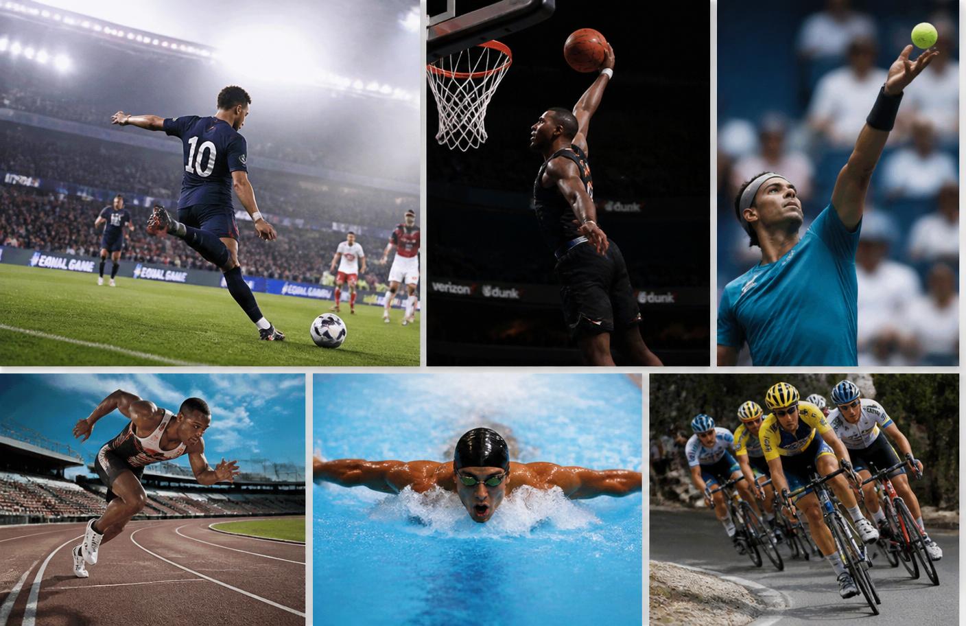Collage of sports icons